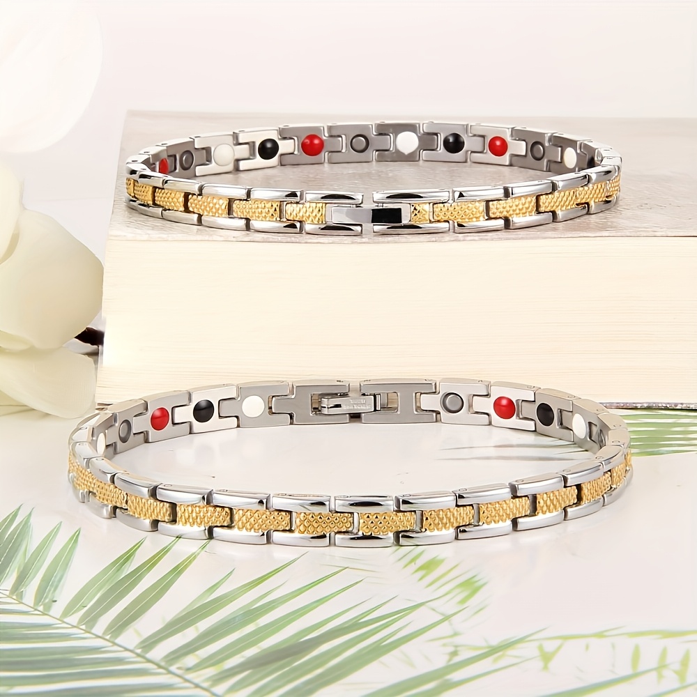 Women's Stainless Steel Magnetic Bracelet, Adjustable Gift